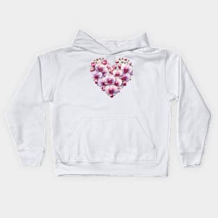 Heart Shaped Flowers Kids Hoodie